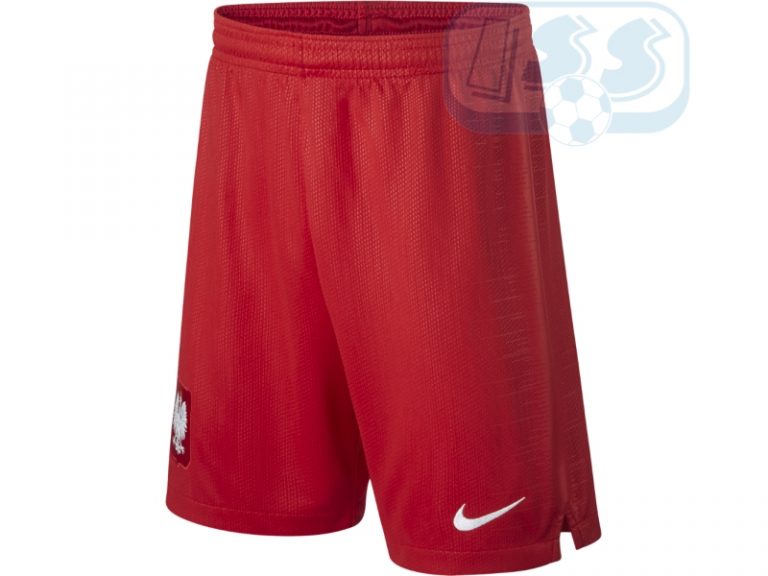 Polska - czerwone juniorskie spodenki reprezentacji 2018-19 (Nike)