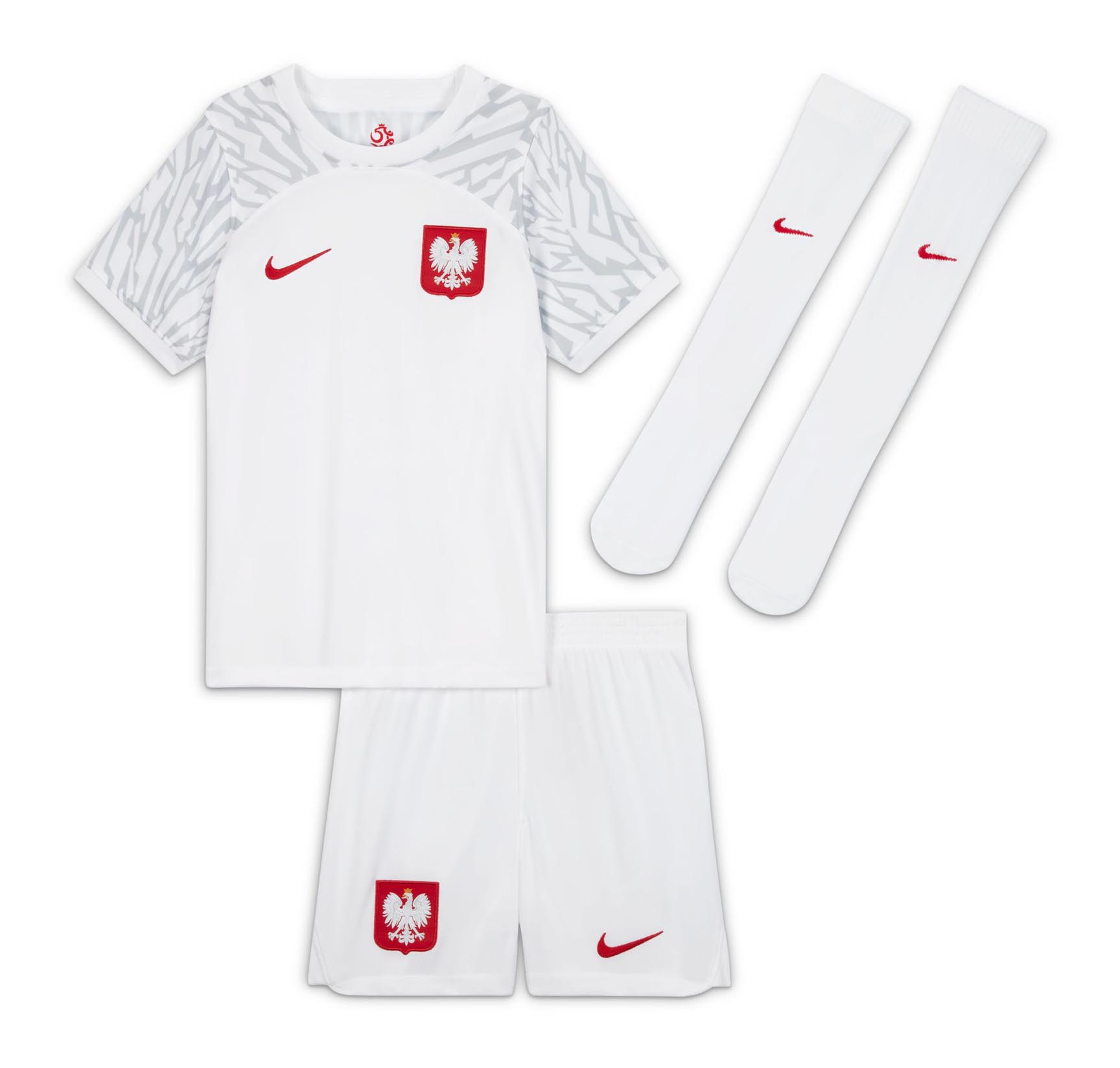 Komplet Nike Junior Kids Polska Dri-Fit Home DN0890-100
