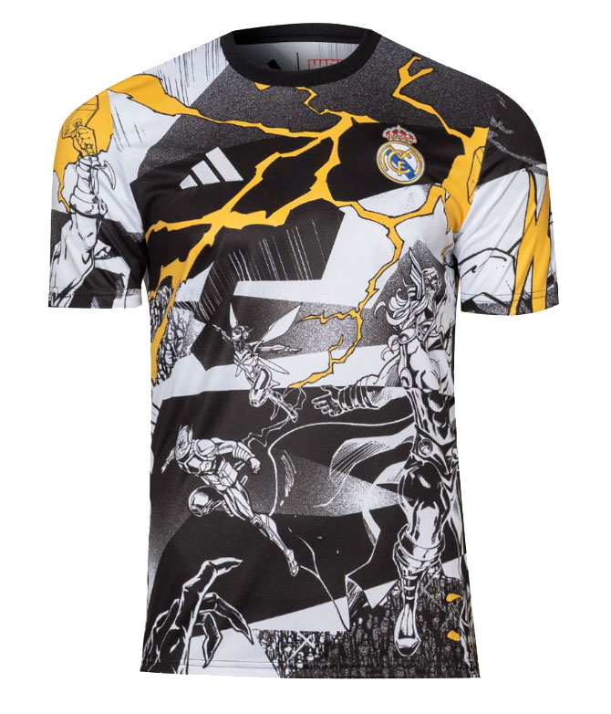 Koszulka przedmeczowa adidas Real Madryt Marvel Avengers JZ9018