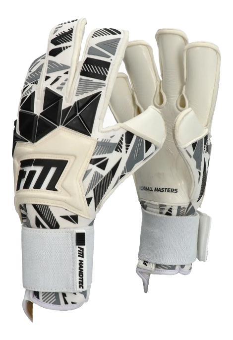 Rękawice Football Masters Invictus X PRO WHITE BLACK