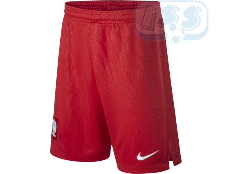 Polska - czerwone juniorskie spodenki reprezentacji 2018-19 (Nike)